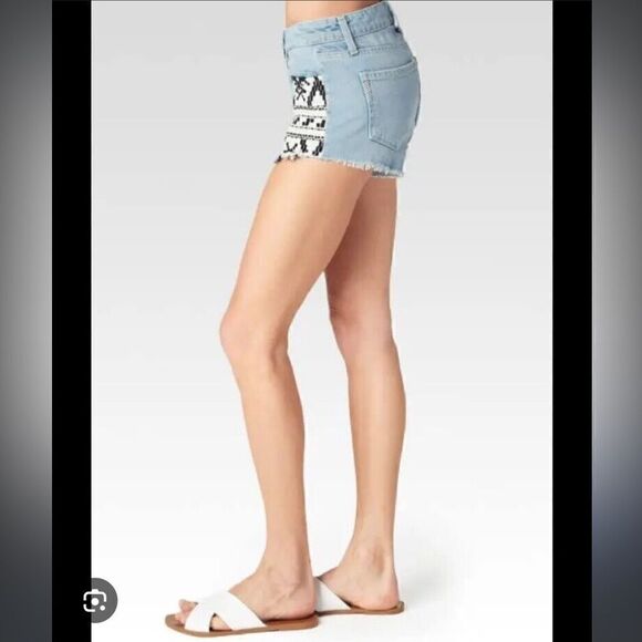 NWT Paige Denim ‘Keira Shorts in Mayan Piecing’ - Picture 2 of 13